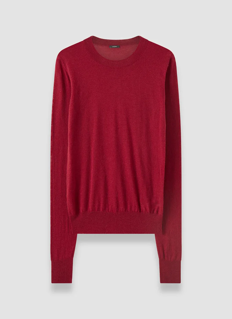 Round Neck Long Sleeve Cashair Sweater - Image 5