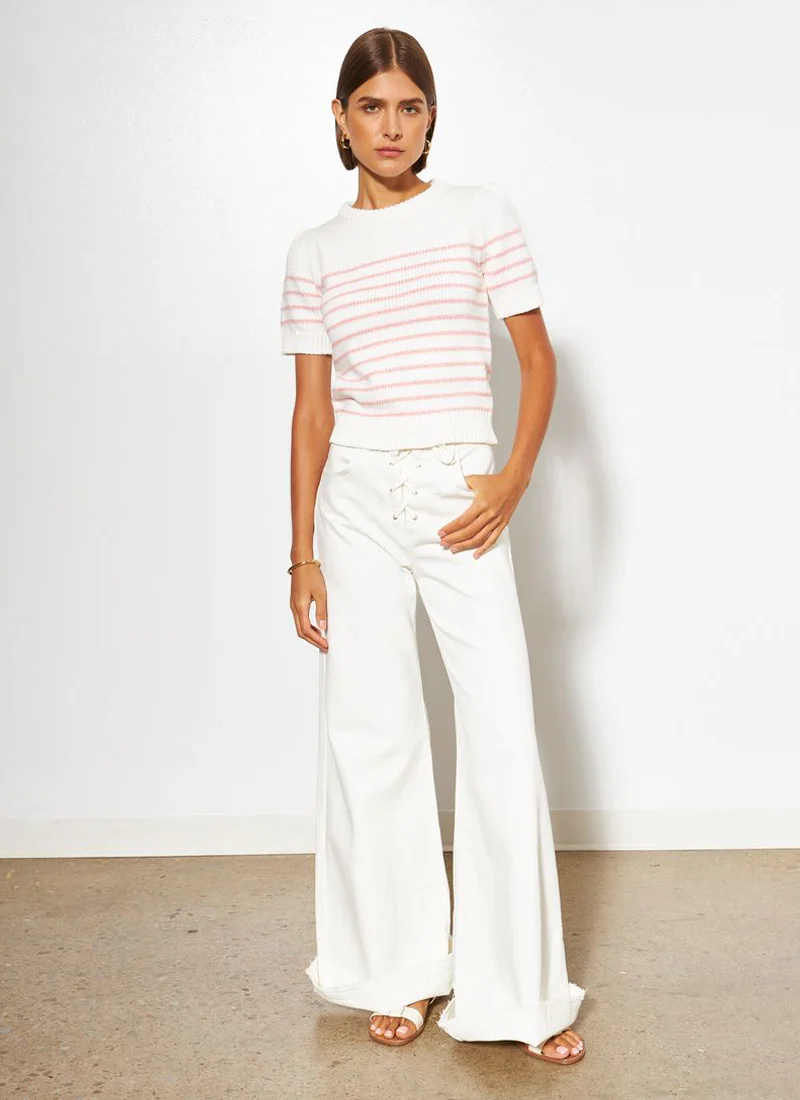 Rowen Stripe Short Sleeve Sweater - Image 4