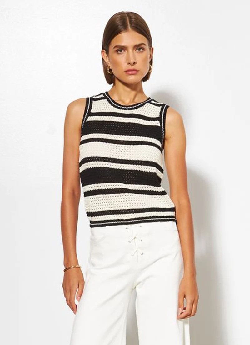 Scottie Stripe Knit Tank Top