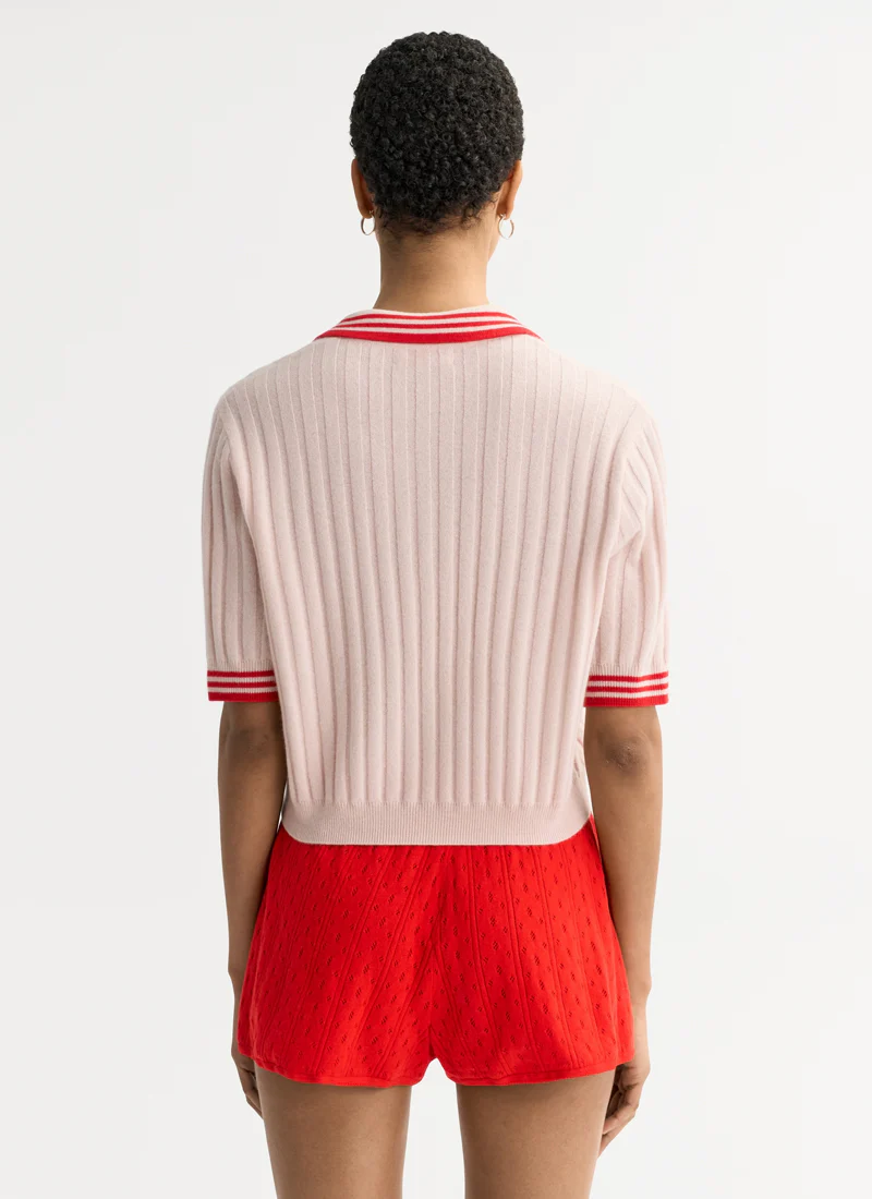Striped Pique Cashmere Polo - Image 2