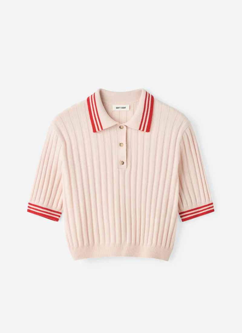 Striped Pique Cashmere Polo - Image 5