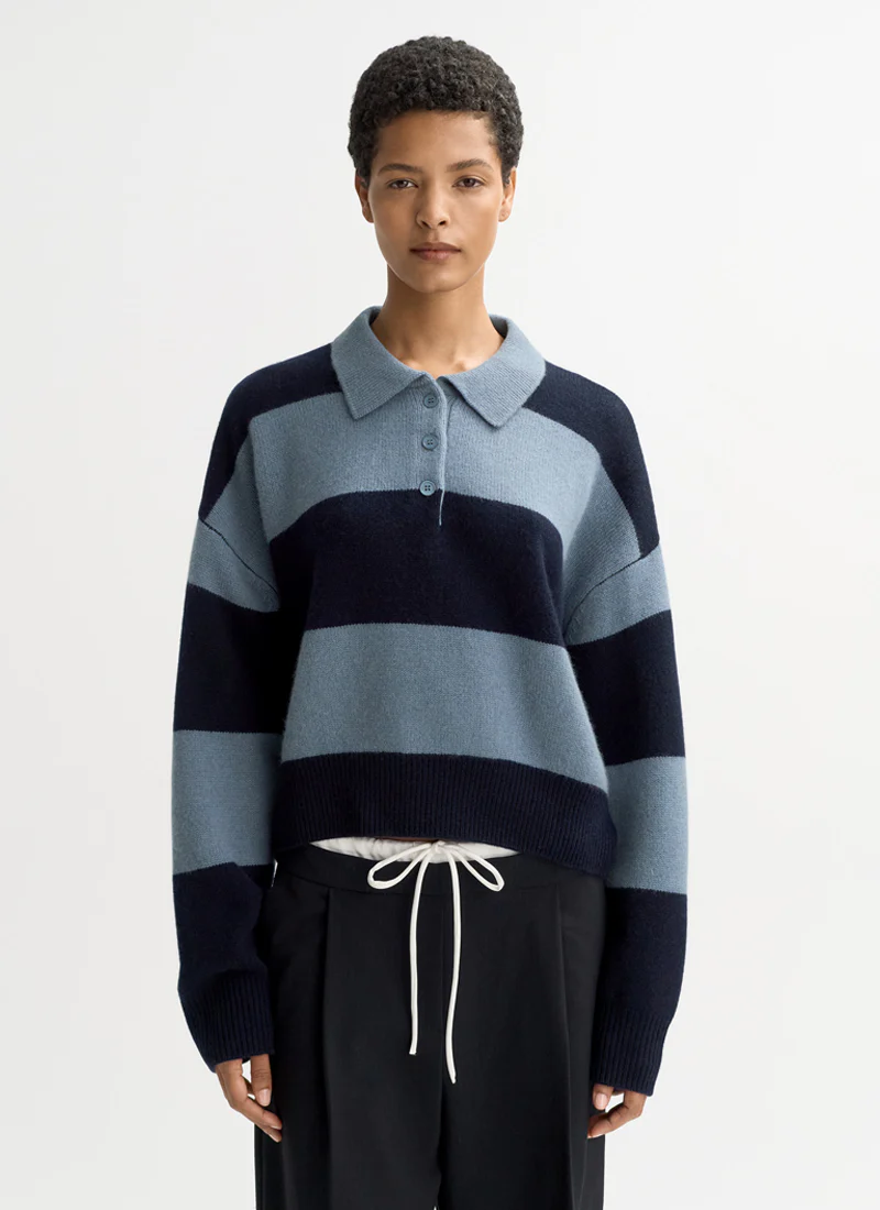 Striped Polo Knit Shirt