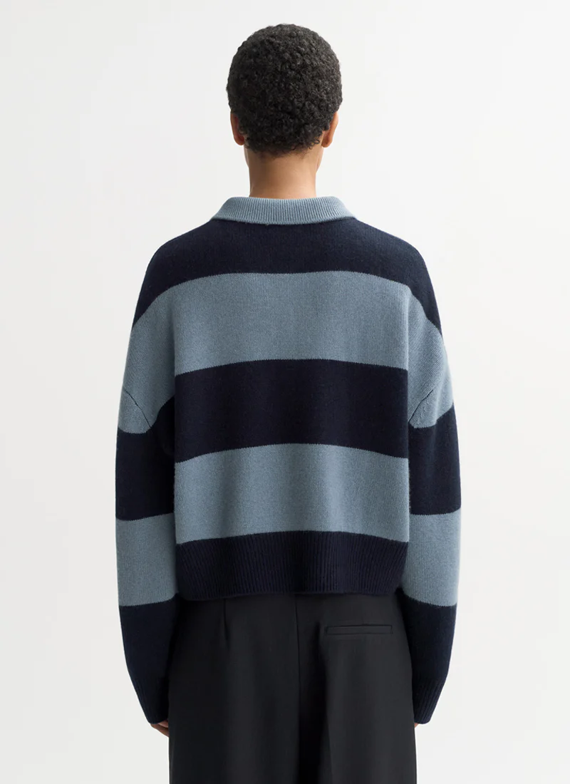 Striped Polo Knit Shirt - Image 2