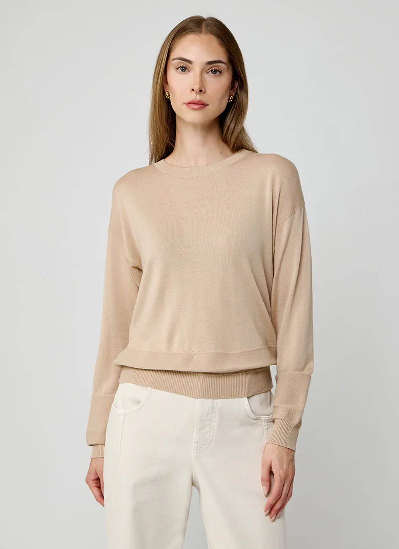 Tipped Crew Neck Sweater