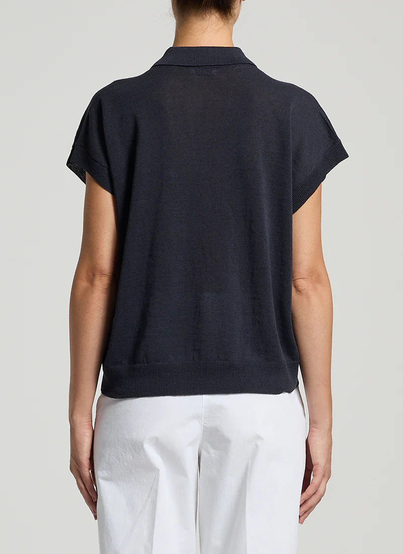 Tricot Crepe Linen Sweater - Image 3