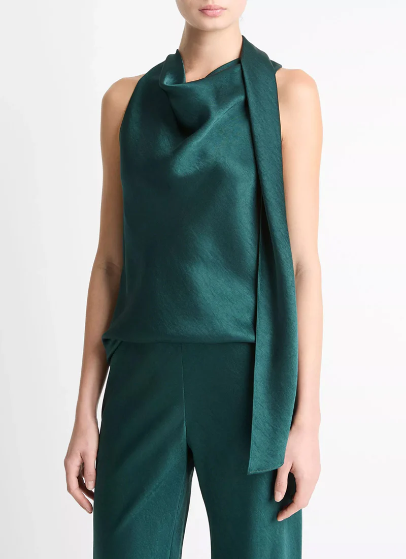 Satin Scarf Top - Image 3