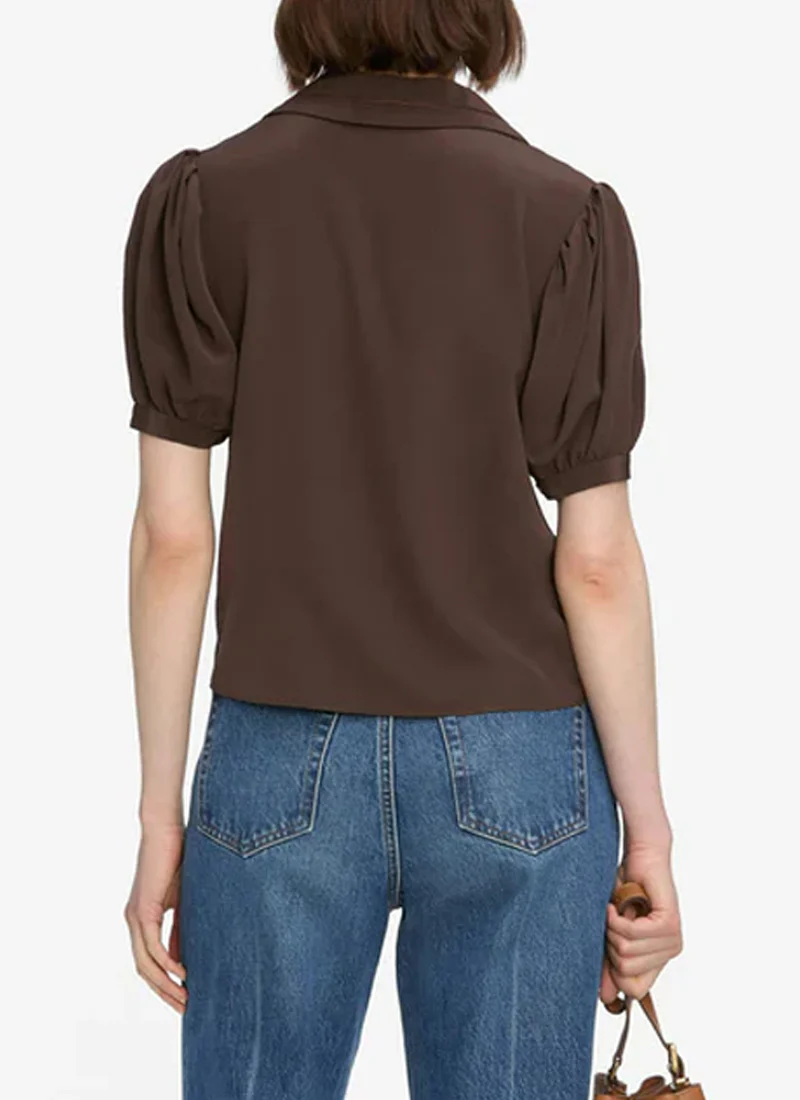 The Silk Prim Short Sleeve Blouse - Image 4