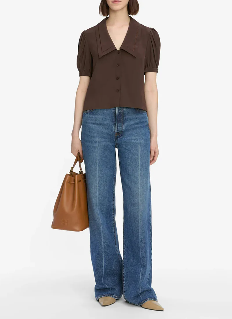 The Silk Prim Short Sleeve Blouse - Image 7