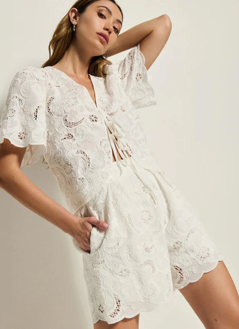 Rosalyn Tie Front Top