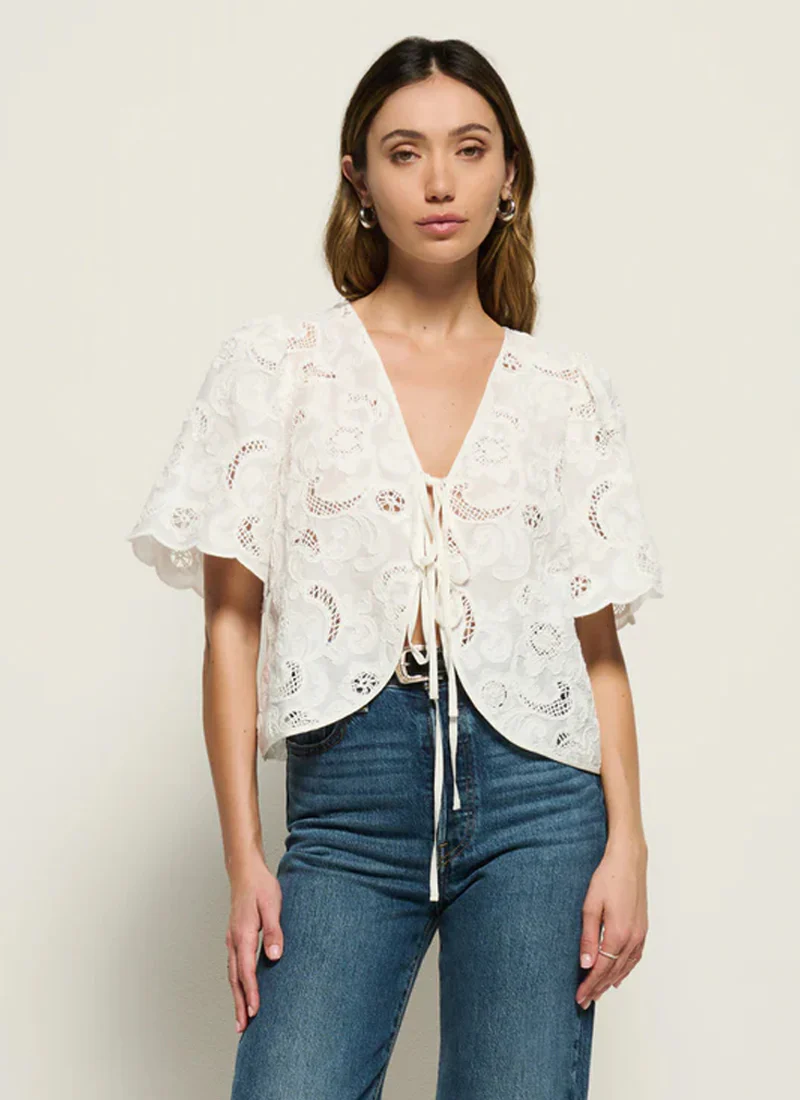Rosalyn Tie Front Top - Image 2
