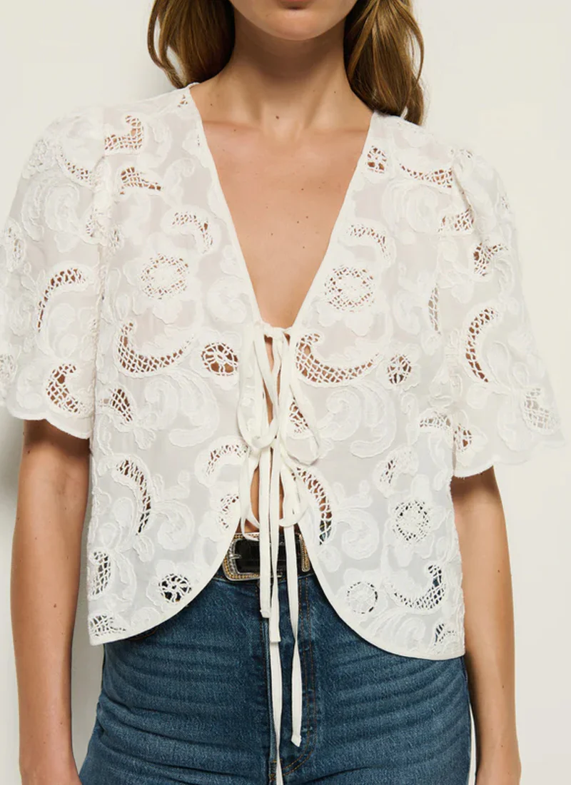 Rosalyn Tie Front Top - Image 4