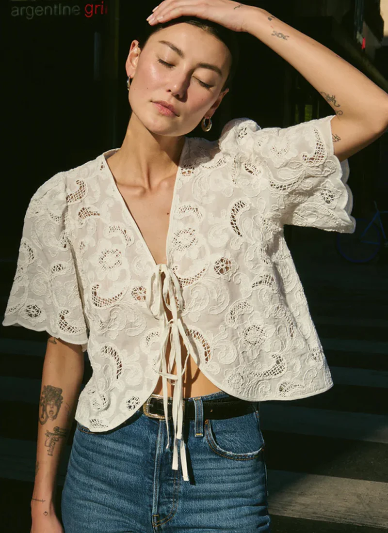 Rosalyn Tie Front Top - Image 6