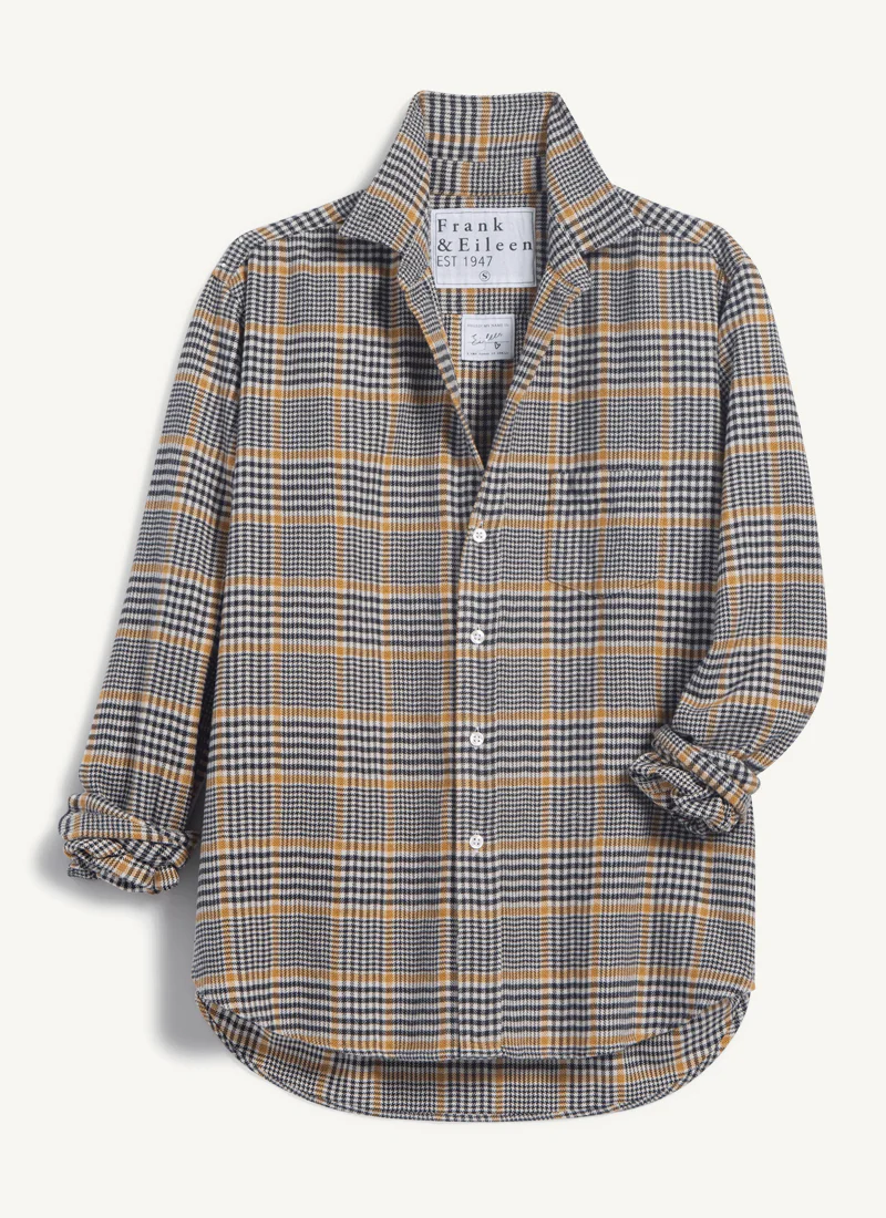 Eileen Relaxed Button Up Shirt Black Plaid - Image 5