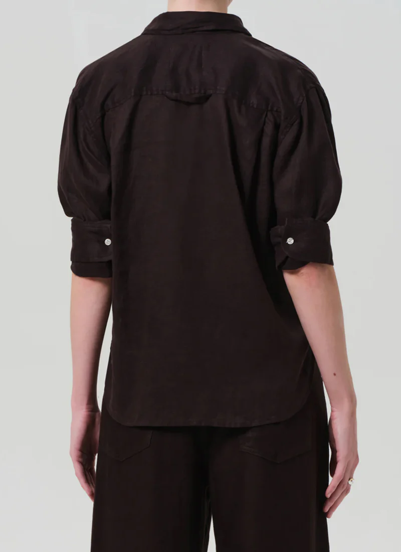 Kayla Shrunken Linen Shirt - Image 2