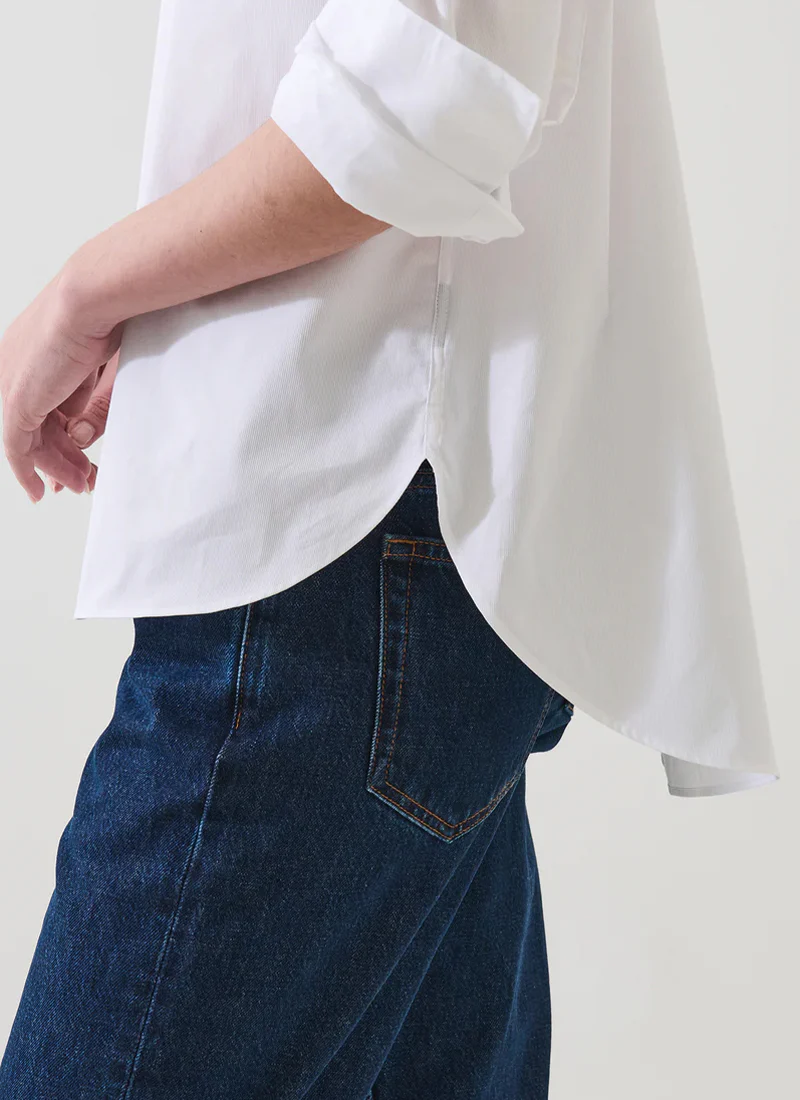 Long Sleeve Cotton Boyfriend Pocket Shirt - Image 3