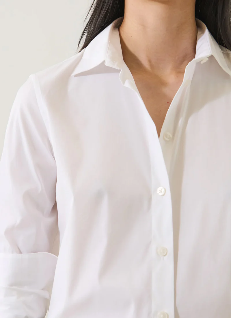 Long Sleeve Cotton Stretch Classic Fit Shirt - Image 2
