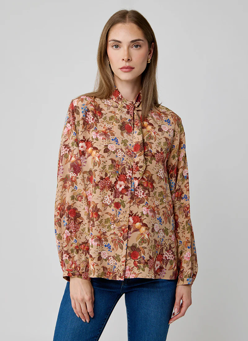 Mary Crepe Floral Shirt