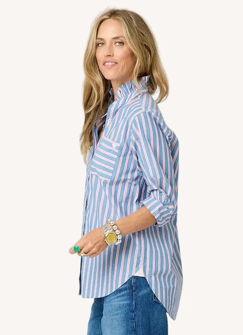 Mia Ruffle Stripe Shirt - Image 3