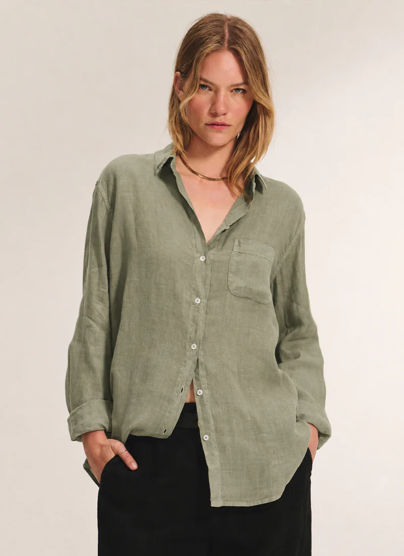 Mulholland Woven Linen Top