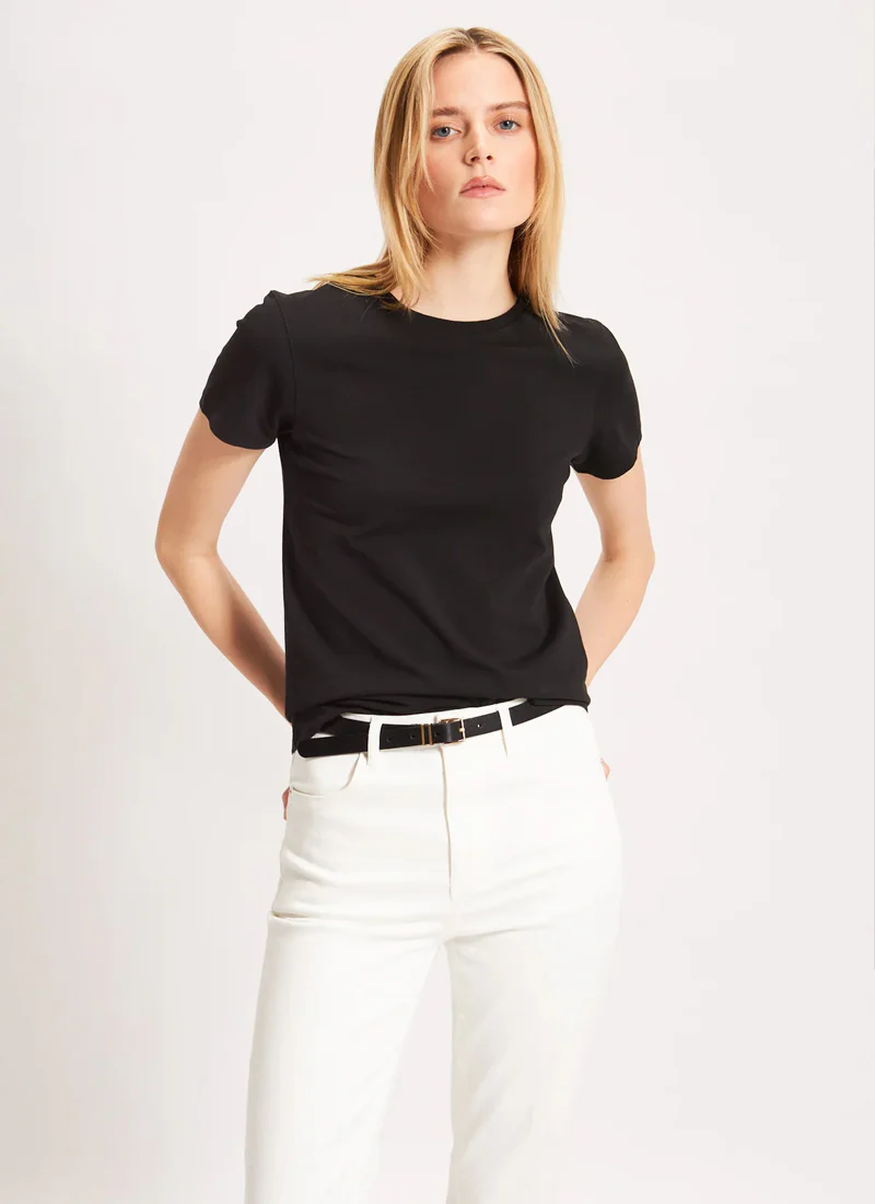 Short Sleeve Iconic Fitted Crew Tee - Image 2