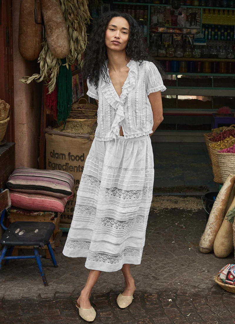 Bernadette Cotton Short Sleeve Top - Image 4