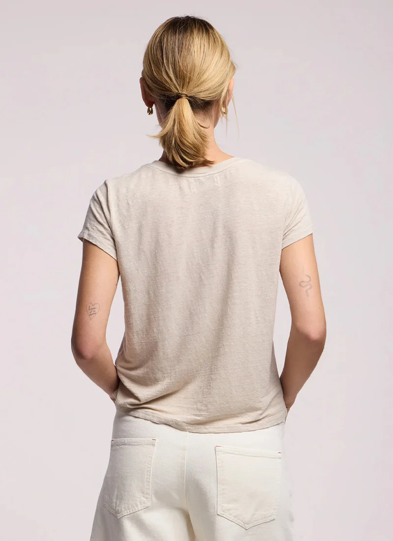 Casey Linen Knit T-Shirt - Image 2
