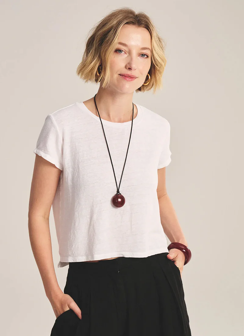Casey Linen Knit T-Shirt