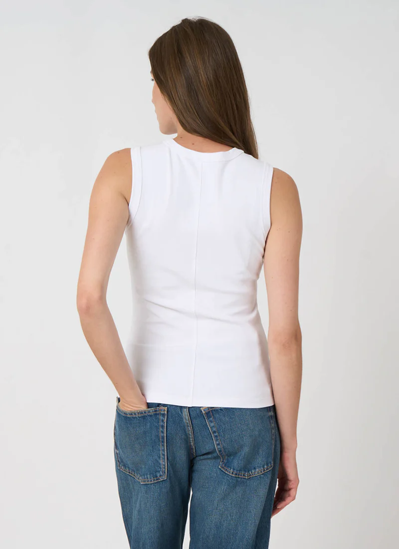Cotton Fitted Sleeveless Top - Image 2