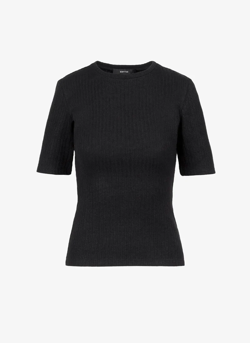 Elbow Sleeve Knit Crewneck Top - Image 3