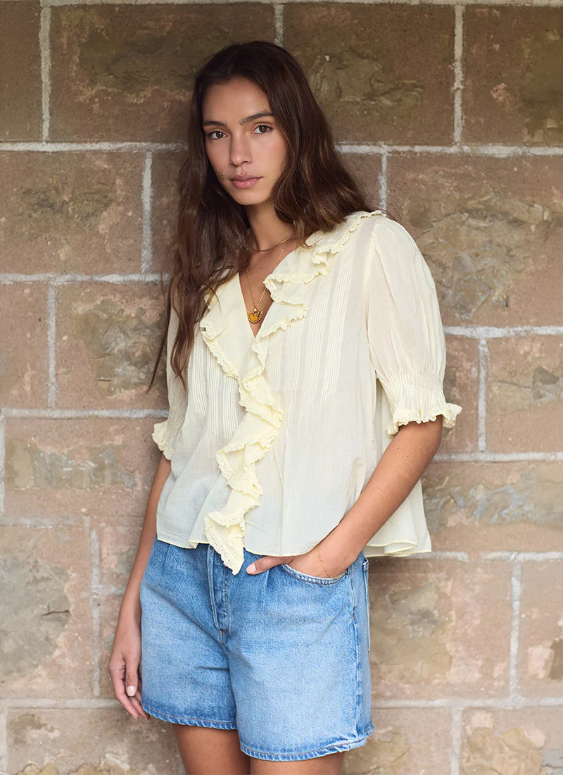 Henri Cotton Short Sleeve Top