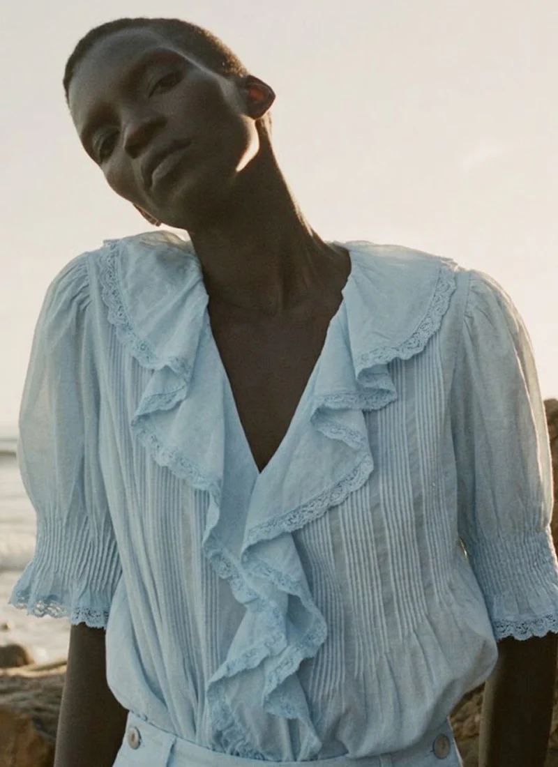 Henri Cotton Short Sleeve Top
