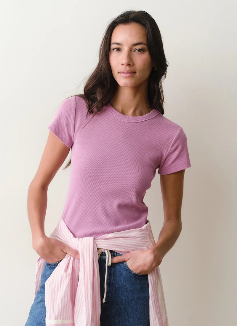 Lexi Rib Crew Tee - Image 4
