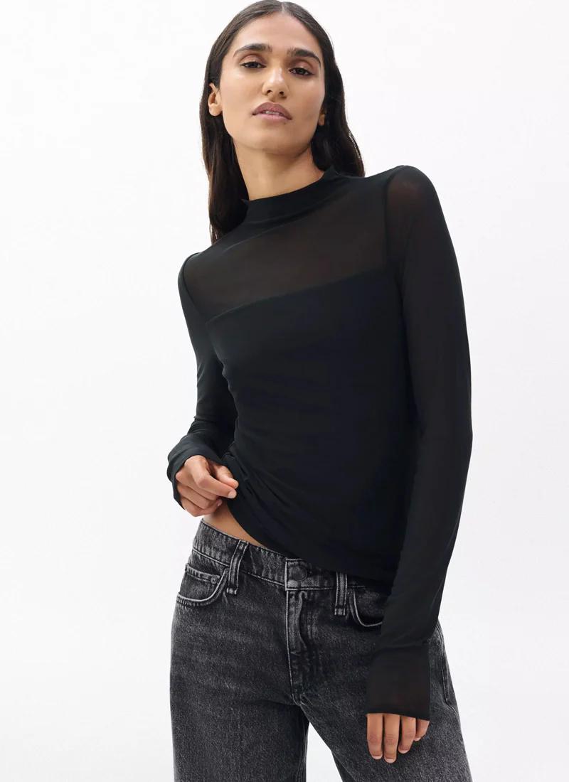 Luca  Mixed-Media Mockneck - Image 3