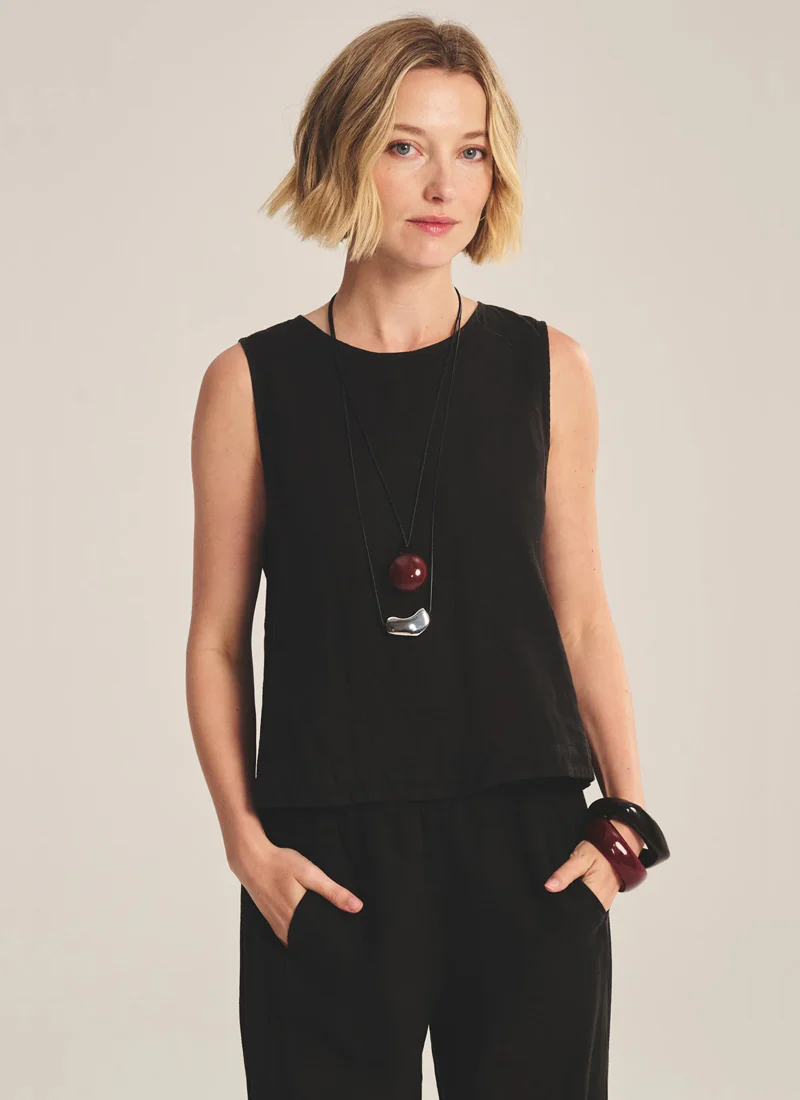 Maxine Woven Linen Top - Image 5