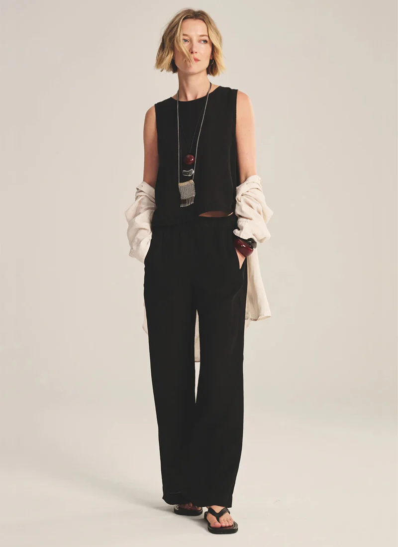 Maxine Woven Linen Top - Image 6