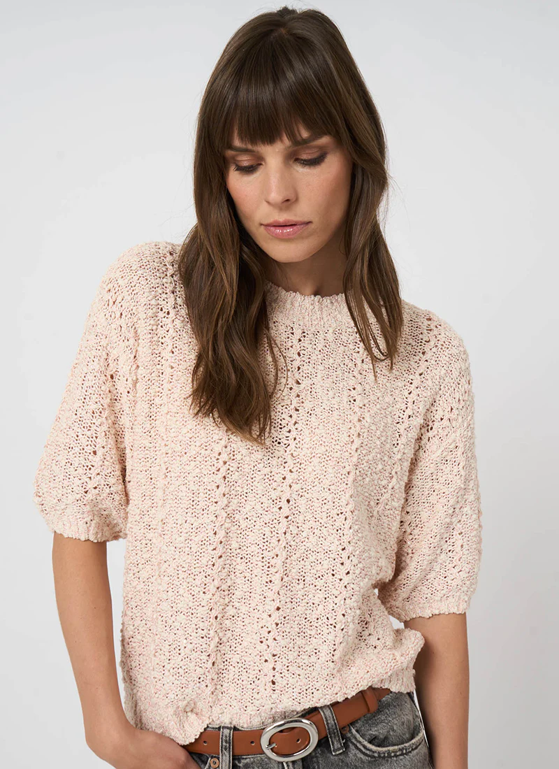 Textured Italian Cotton-Blend Sweater - Image 3