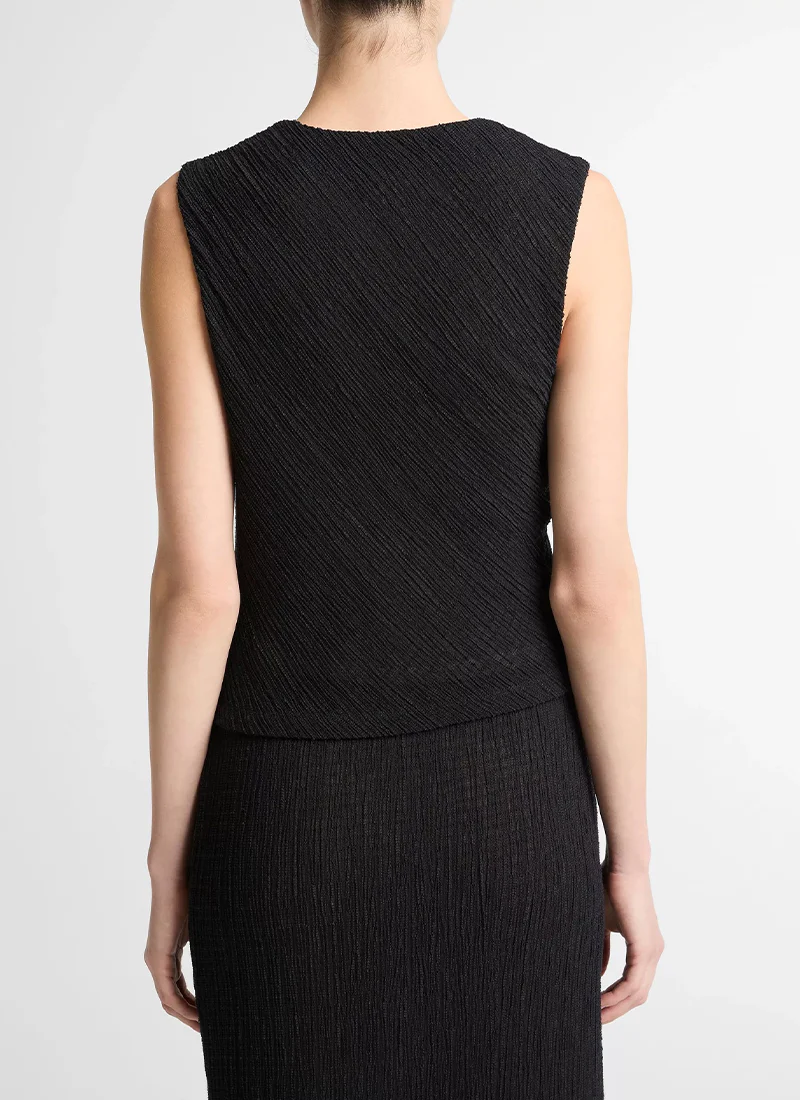 Shadow Grid Cowl Neck Top - Image 4