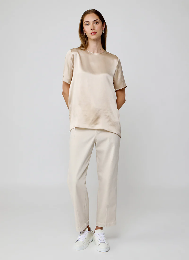 Short Sleeve Silk Tee - Image 4