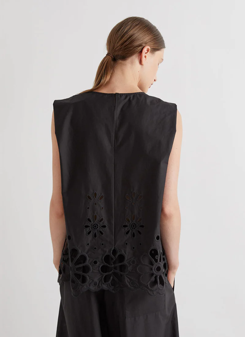 Sleeveless Eyelet Top - Image 2