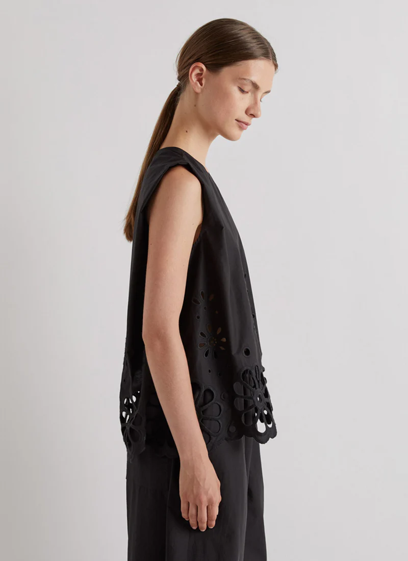Sleeveless Eyelet Top - Image 3