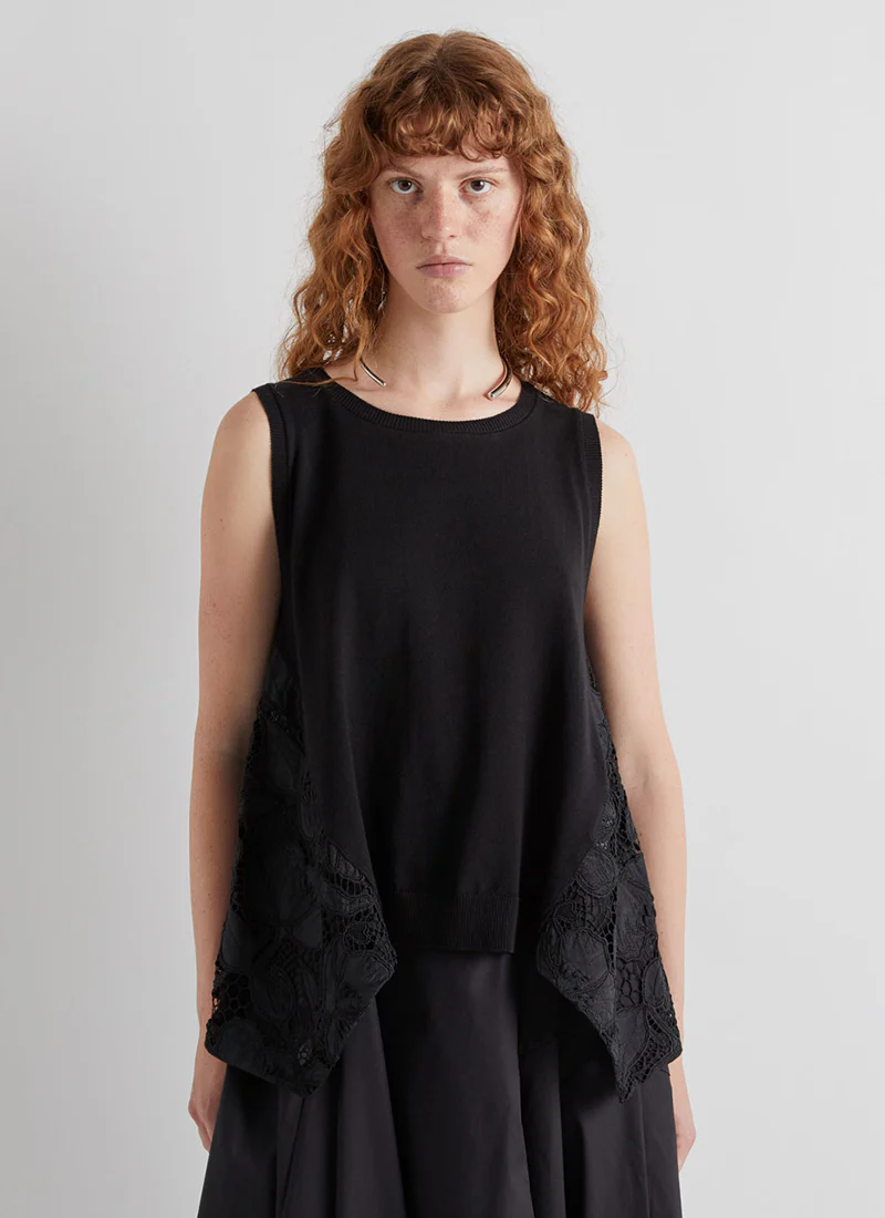 Sleeveless Lace Combo Top