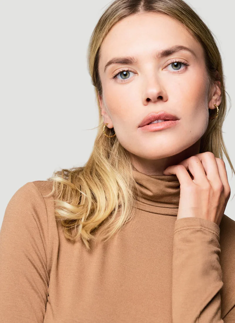 Soft Touch Long Sleeve Turtleneck Tee - Image 3