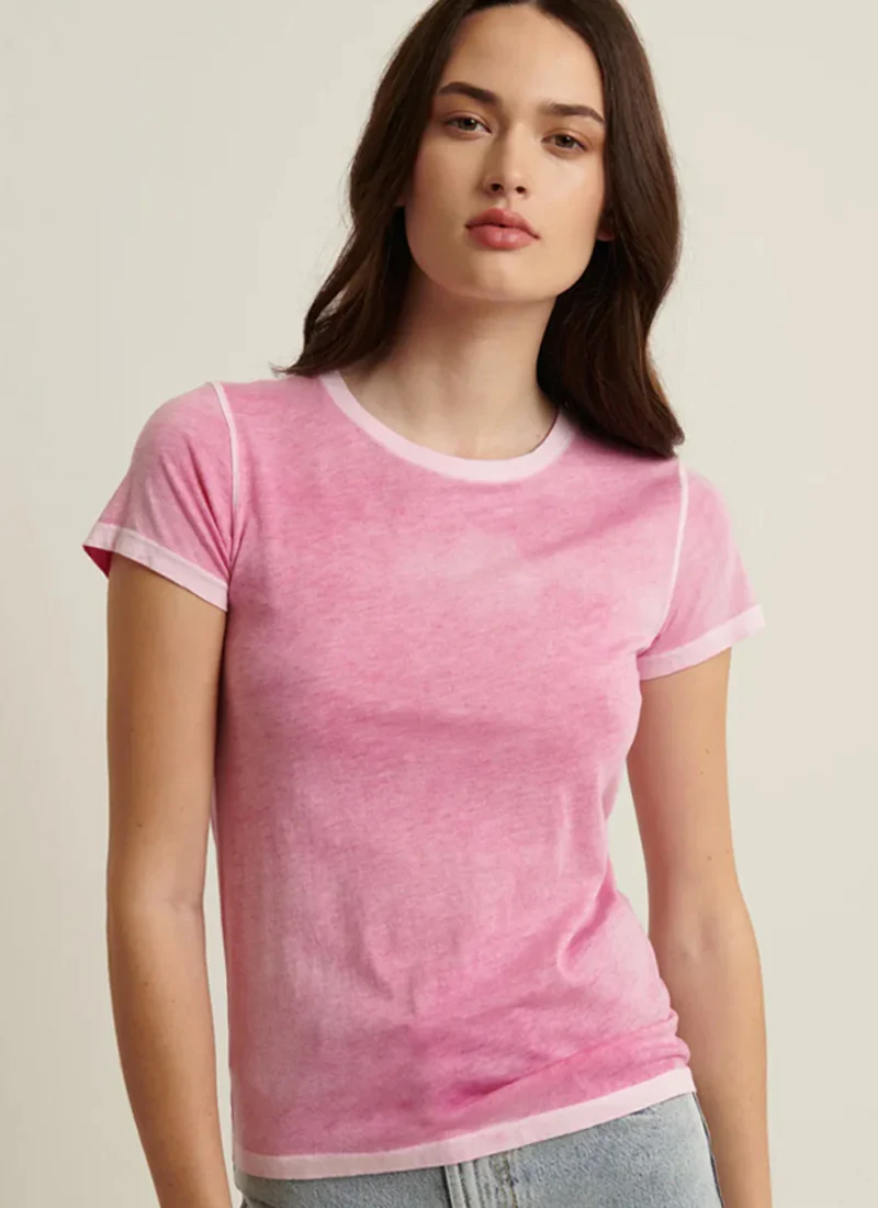 Reverse Spray Pima Cotton Crew Neck Tee - Image 2