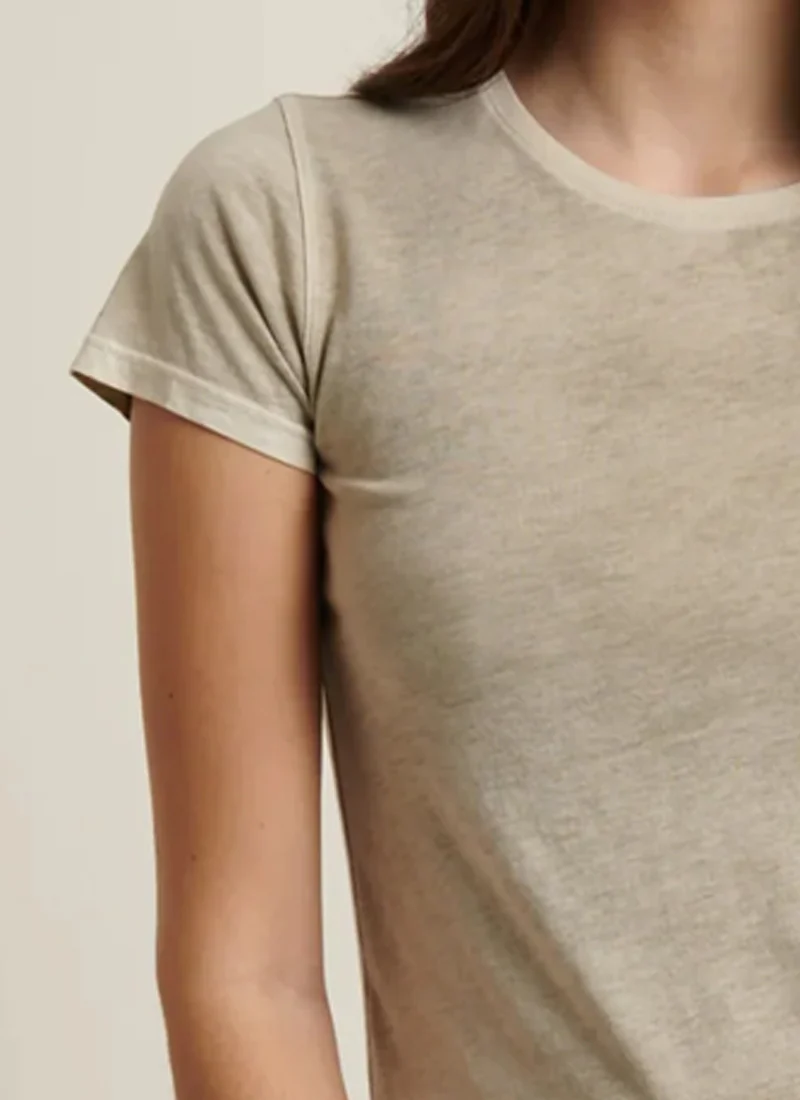 Reverse Spray Pima Cotton Crew Neck Tee - Image 2