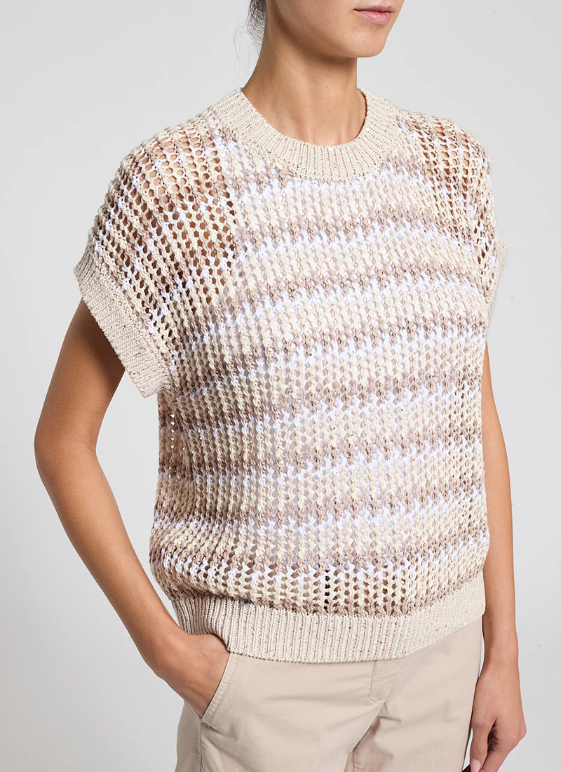 Sequin Tricot Cotton Sweater - Image 2