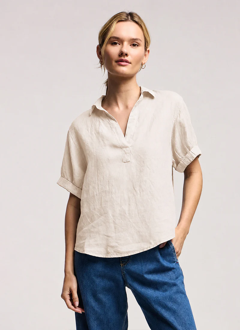 Vivica Woven Linen Top