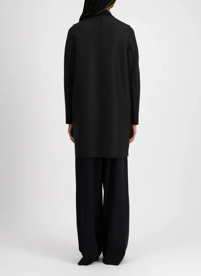 Pressed Wool Cocoon Coat - Image 2