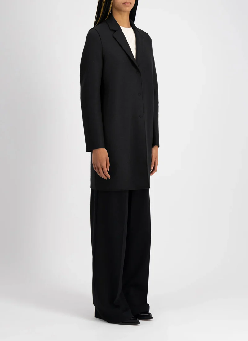 Pressed Wool Cocoon Coat - Image 4