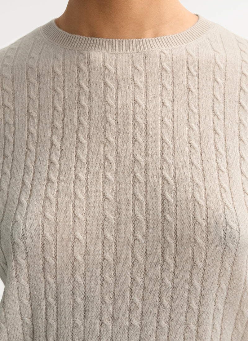 Cable Knit Cashmere Top - Image 3