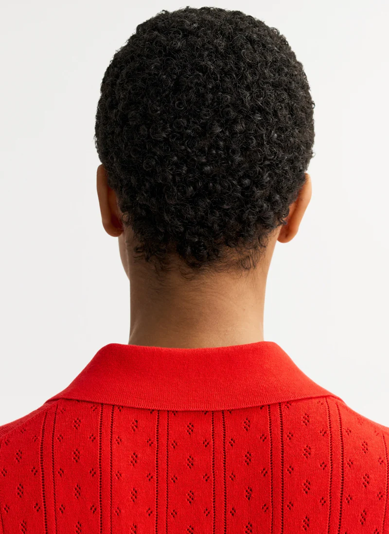 Pointelle Pique Polo - Image 3